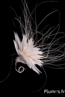 Bijou pour cheveux - Ø 15 cm - crème